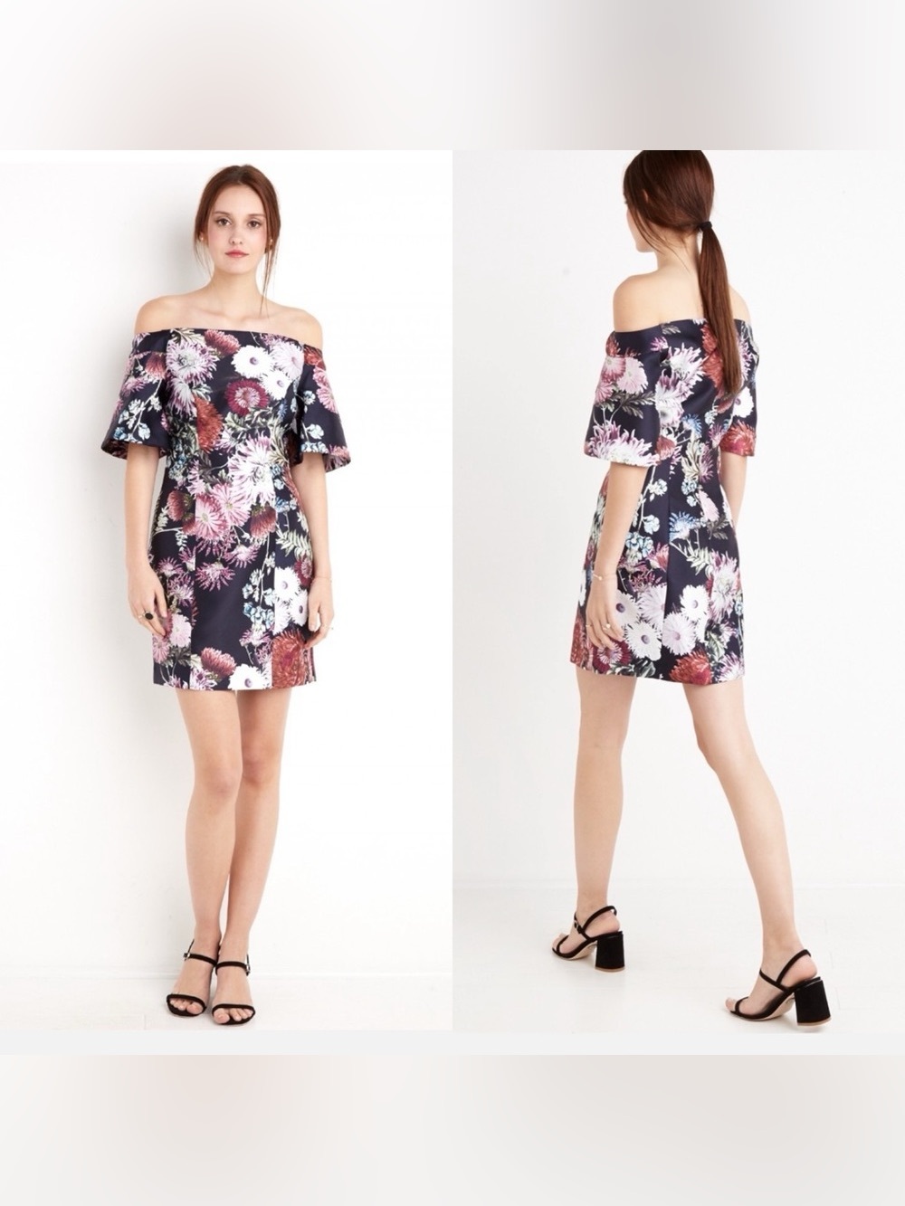 KEEPSAKE x REVOLVE Stand Still Dark Floral Dress size large‎ NWT